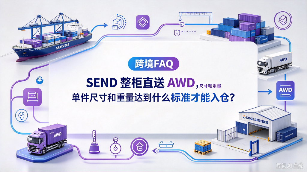 跨境FAQ：SEND 整柜直送 AWD，单件尺寸和重量达到什么标准才能入仓？超过阈值还有什么替代路径？