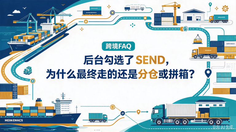 后台勾选了 SEND，为什么最终走的还是分仓或拼箱？整柜选项“没出现”通常卡在哪一步？