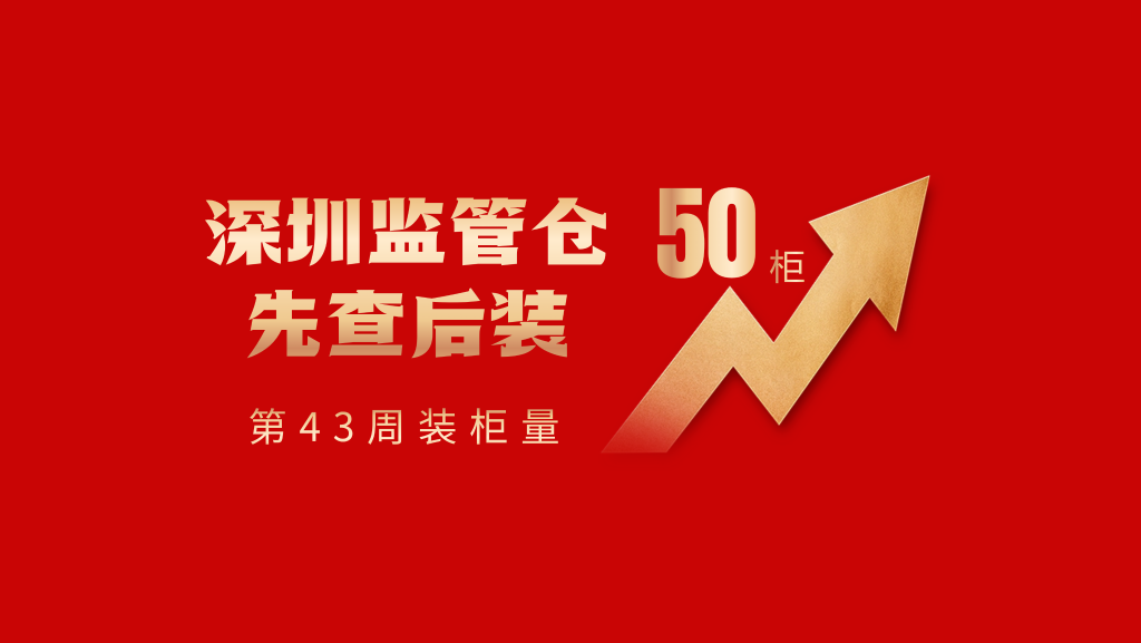 联宇物流-深圳监管仓“先查后装”第43周柜量突破50柜